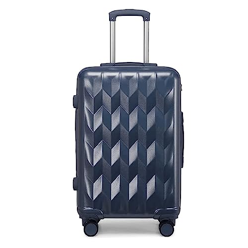 POCHY praktisch Koffer Koffer mit Rädern, großes Fassungsvermögen, Innenfutter, langlebig, Handgepäck mit harten Kanten, tragbare Koffer mit Zahlenschloss leicht zu bewegen