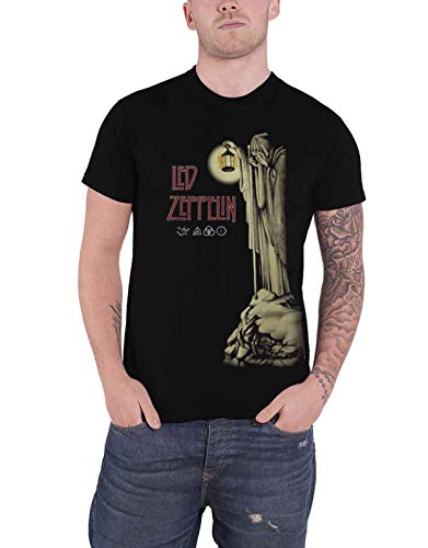 Led Zeppelin Herren Ledzeppelin_Hermit_Men_bl_ts:1xl T-Shirt, Schwarz (Black Black), X-Large