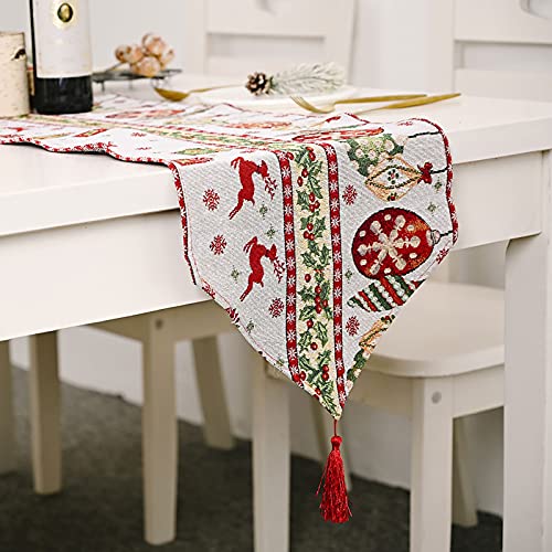 Tischläufer Home Tischwäsche 35 * 180cm Kreative Weihnachten Tischläufer Weihnachten Weihnachts-Hochzeit Dekor Tischläufer Wohnzimmer Esstisch Dress Up Home DecorationOn, 4 Farben Für Partys, Hochzeit