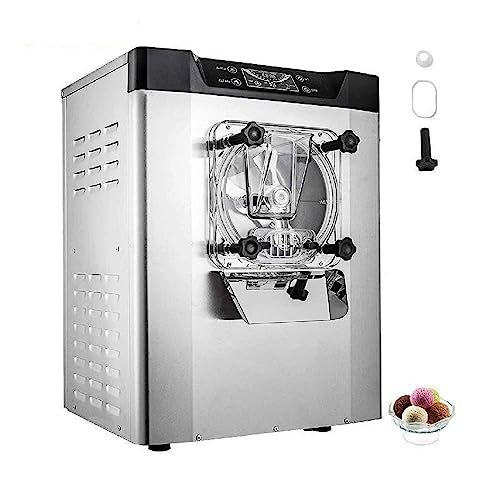 ECZDDEFS Eismaschine, Tisch-Harteis-Joghurtmaschine, 20 l/h, 1400 W, automatisches Tisch-Gelato-Haushaltsgerät, gewerblich