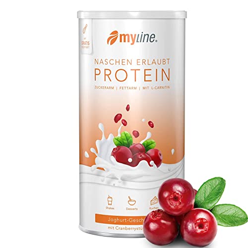 Myline Protein Shake Eiweißpulver viele Geschmacksrichtungen 400g (Cranberry-Joghurt)