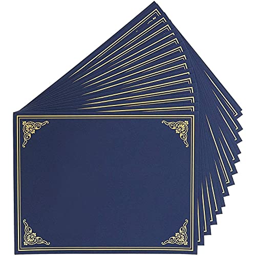 Paper Junkie Urkundenhalter, Briefgröße, 24 Stück, Marineblau
