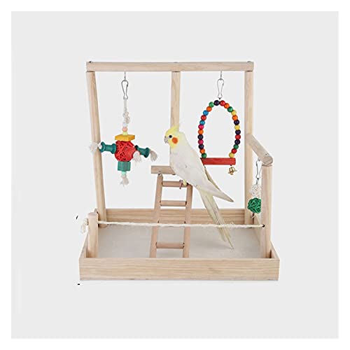WULE-RYP Pet-Produkte Hölzerne Bird Perch Stand Parrot Platform Spielplatz Übung Gym Playstien Leiter Interactive Toys Vogelbedarf (Color : Type3(S))