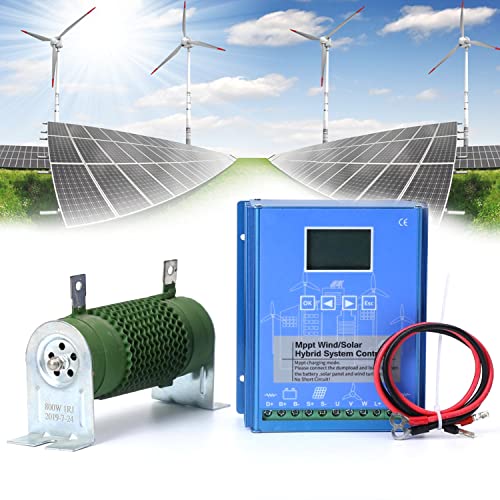 Qiang 5000W Wind Solar Hybrid Laderegler,Mppt Laderegler,Wind 2500W Und 2500W Solarpanel 12V/24V/48 Automatische Erkennung,Off Grid MPPT Regler LCD Bildschirm,48V