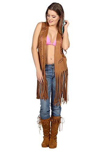 Damen Kostüm Western Hippie Weste Karneval Fasching