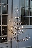 Sirius LED Leuchtbaum Alex Tree braun schneebedeckt - 160 LED warmweiß - Höhe 120 cm - für den Außenbereich geeignet - mit Standfuß aus Metall - Zuleitung 8 m