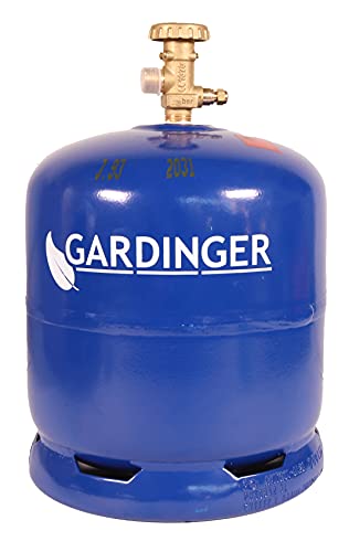 GARDINGER leere befüllbare 2,5 kg Propangasflasche mit Sicherheitsventil (Alternative zur GAZ R907)