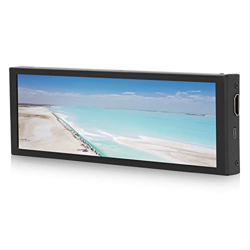DAUZ LCD-Bildschirm mit Gestreckter Leiste, 16,7 Mio. Display Farb-PC-Gehäuse Zweitbildschirm 900:1 Kontrastverhältnis 60 Hz für 3A+ für 3B+ (Kapazitiven Touchscreen)