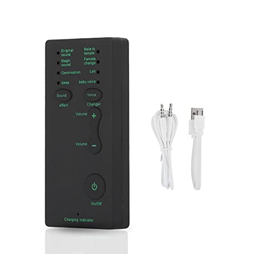 Plyisty Tragbarer Voice Changer, 7 Arten von Sound Telefon Voice Changer Gerät Sprachmodulator, Voice Disguiser für PS4 / Xbox/Telefon/IPad/Computer