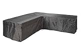 AeroCover Schutzhülle in L-Form für Lounge Sets, Ripstop-Gewebe, 300 x 300 x 100 x 70 cm, Schwarz