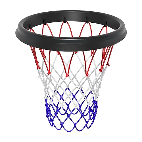 Basketballkorb-Basketballnetz – 1/2 Stück Basketballkorb-Netzersatz, abnehmbares Allwetter-Basketballnetz, tragbares Basketballnetz für Korb, Basketballkorb für drinnen und draußen, passend für