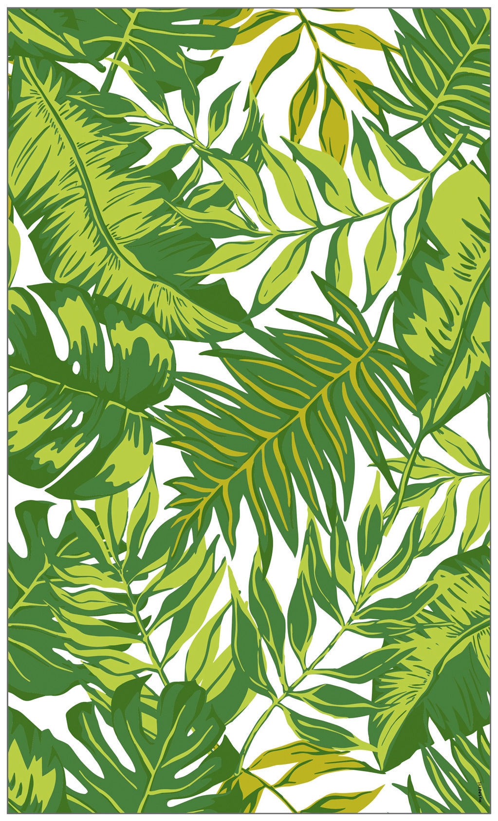 MySpotti Fensterfolie "Look Palm Leaves green", halbtransparent, glattstatisch haftend