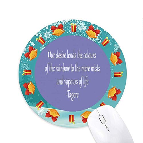 Qoutes Healing Sentiments Desire Mist Life Mousepad Round Rubber Mouse Pad Weihnachtsgeschenk