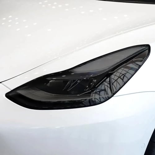 GLZHJ Passend für Tesla Model 3 2021 2017-On HD Auto Scheinwerfer Folie Scheinwerfer Rücklicht Transparent Rauchschwarz TPU Zubehör