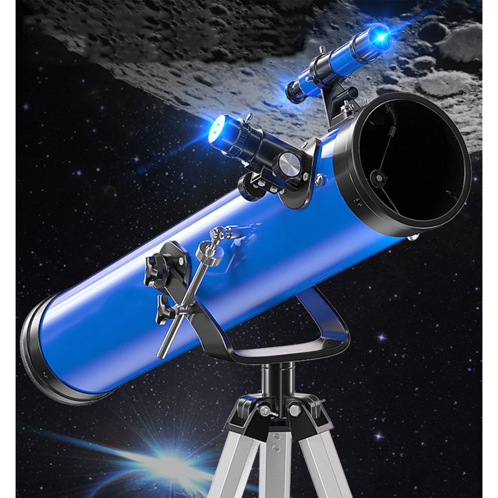 Spacmirrors Teleskop für Astronomie, Teleskop für Kinder, tragbares Teleskop – einfach zu montieren und zu verwenden – ideal für Kinder und Anfänger Erwachsene – astronomisches Teleskop für Mond,