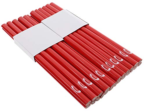 PRODIAMANT Zimmermannsbleistift oval, 250mm lang - Der perfekte Bleistift für Industrie und Handwerk (24 Stück)
