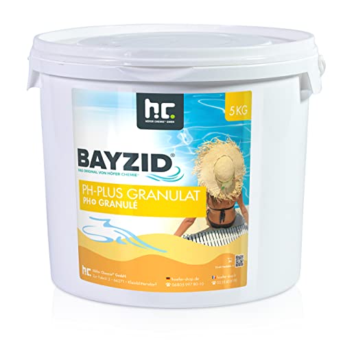 Höfer Chemie 4 x 5 kg pH Plus Granulat BAYZID (pH-Heber) sorgt für eine schnelle und zuverlässige Anhebung des pH-Werts in Pool und Schwimmbad