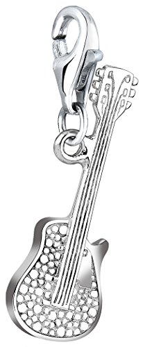 Nenalina Charm-Einhänger Gitarren-Anhänger Musik Instrument Song 925 Silber
