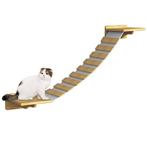 crazerop Wandmontierte Katzen-Leiter, Treppe, Kletter-Regal, Katzenspielturm, Spielzeug für Katzen und Haustiere