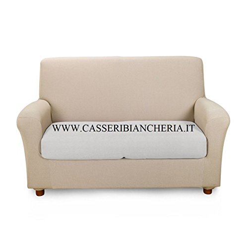 Caleffi Melange Elastischer Sofabezug, Baumwolle, Naturale, 1 Posti