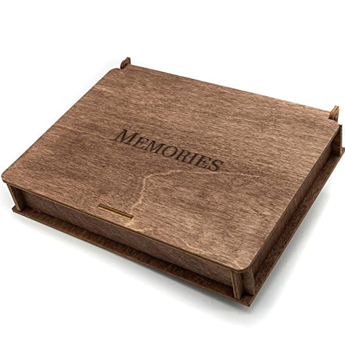 woodmanucom Fotokiste 15x23 Größe | Foto Aufbewahrungsbox Geschenk Idea | Box für Fotos | Fotobox Aufbewahrungsbox | Fotoalbum Holz | Ideal fur Foto Aufbewahrung und als Geschenkbox