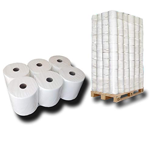 Palette Handtuchrollen Aussenabwicklung, Papierhandtuchrollen, Industriepapierrolle, 2 lagig - 21cm, 100% Zellstoff