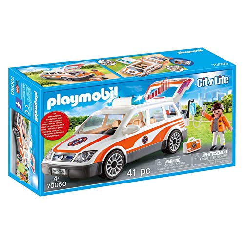 Playmobil Konstruktions-Spielset "Notarzt-PKW mit Licht und Sound (70050) City Life"