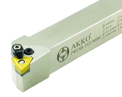 AKKO External Turning Toolholder, Metal Lathe Tool, Indexable Insert Holder, Alpha Coated CNC Machining Tools, Shank Tool for Turning, Industrial Metal Working Tools, PWLNR 3232 P08C, Right Hand
