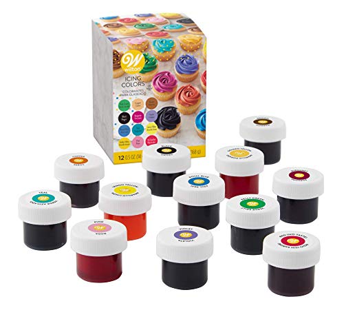 Assorted Colors Icing Colors 1/2 Ounce 12/Pkg W6015580