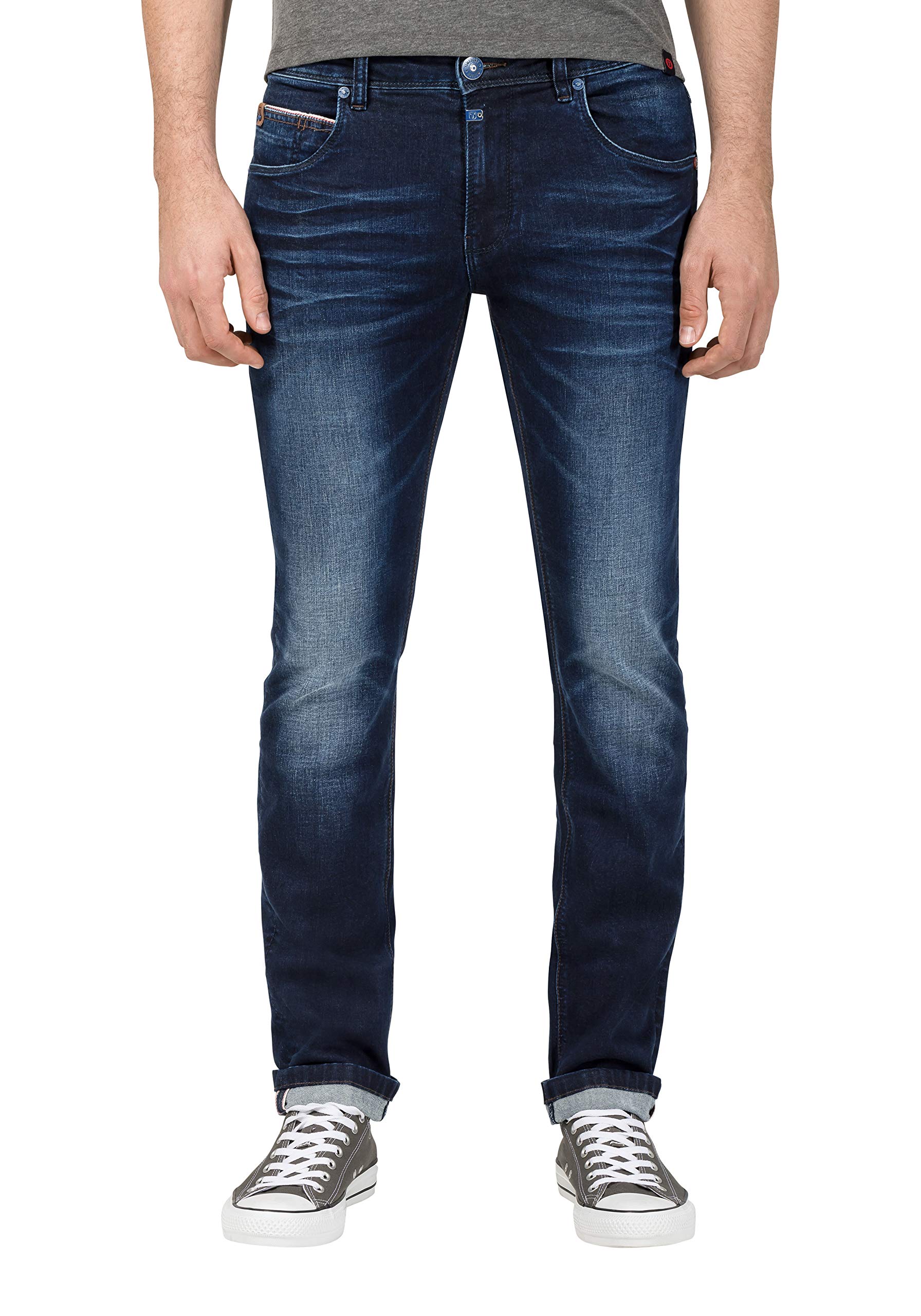 Timezone Herren Slim ScottTZ Skinny Jeans, Blau (Aged Navy wash 3322), 33W / 32L