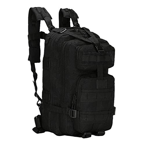 Kaiyei Militär Taktische 3 Day 30L Rucksack Camouflage Molle Laptop Pack Wasserdicht Dauerhaft Outdoor Reisen Survival Assault Wanderrucksack Kampfrucksack Schwarz