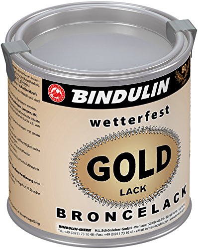 Bindulin Goldlack wetterfest Metallfarbe (250 ml)