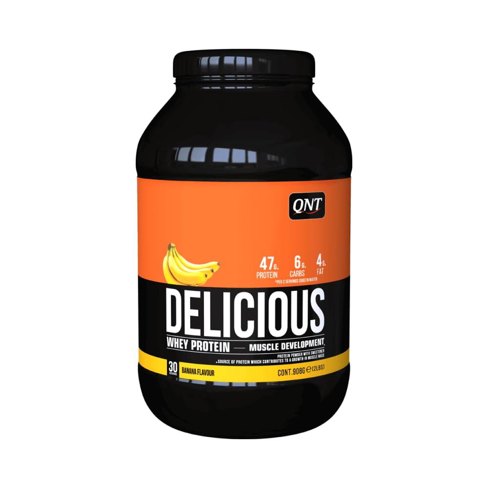 Qnt Delicious Whey Protein (908g) Banana 1er PackOhne Pfand(1 x 908 grams)