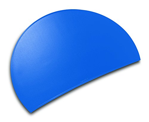 Läufer 49795 Durella Rondo Schreibtischunterlage, halbrund, rutschfeste Schreibunterlage, adria blau, 73 x 48 cm