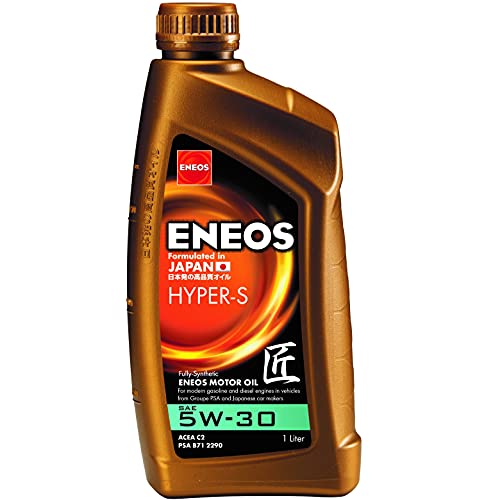 ENEOS HYPER-S 5W-30 - Motoröle für Autos - 5w30 Öl - Engine Oil - für Peugeot, Citroën, Japanische, Europäische und Koreanische Marken - Vollsynthetisch mit Organischen Zusätzen (1 Liter)