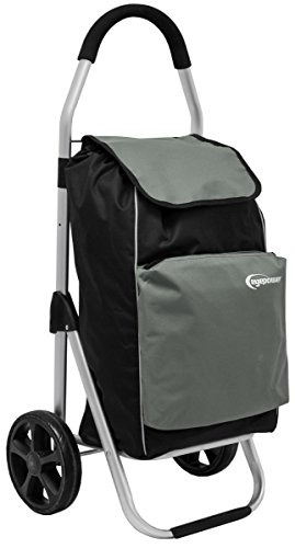 EYEPOWER 52L Einkaufstrolley Kühlfach Faltbarer Einkaufsroller 100x43x38cm Grau