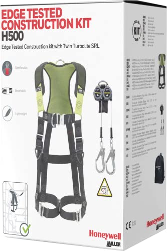 Honeywell H500 PSS Edge Tested Construction Kit, Full Body Harness, Miller Turbolite Extreme für scharfe Kanten & Transportrucksack, 1036594