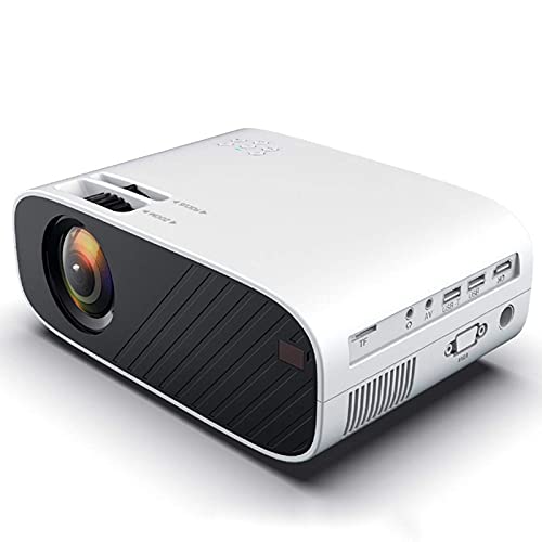 WGFGXQ Intelligenter Projektor, hochauflösender Projektor, hohe Lichtdurchlässigkeit, harmlos für die Augen, geeignet für Heimkino- und Außenfilme, weiß