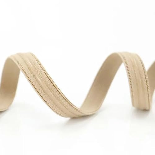 8/10/12/15/20 mm elastisches Band, transparentes Silikon, rutschfest, Unterwäschegürtel, elastisches Gummi-Stretchband, Kleidung, Nähzubehör, Beige, 15 mm, 5 Yards