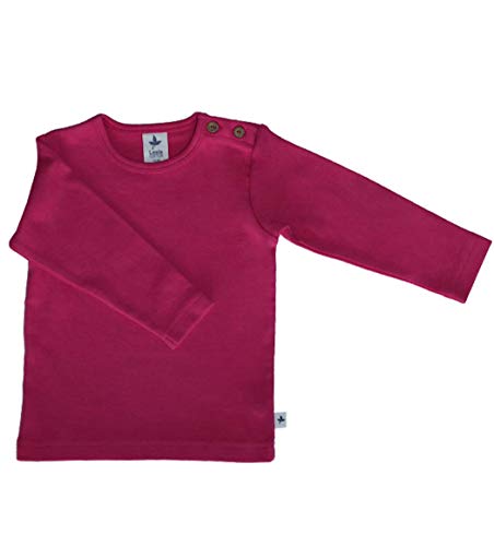 Baby Kinder Langarmshirt Bio-Baumwolle T-Shirt Shirt Jungen Mädchen Pink (98-104, pink)