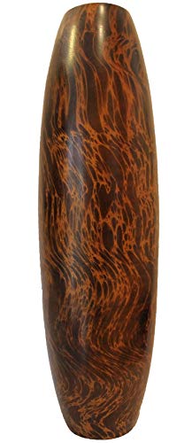 Rotfuchs Blumenvase Holzvase Bodenvase Tischvase Dekovase für Dekoration aus Mangoholz Dunkelbraun 002-024- 62 cm