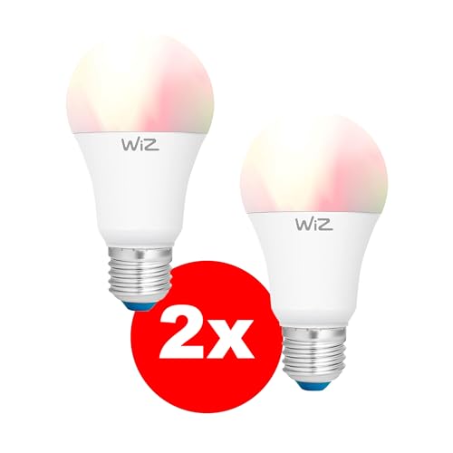 REV LED-Leuchtmittel WiZ SPARSET - E27, 9W, 2.200-6.500K, WLAN, App-Steuerung, Alexa & Google-Assistant, 2er Set