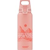 SIGG WMB ONE Pathfinder Shy Pink Wasserflasche (1.0 L), schadstofffreie und auslaufsichere Trinkflasche, federleichte Trinkflasche aus Aluminium, Made in Switzerland