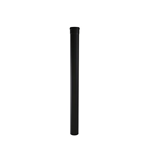 Kamino Flam Ofenrohr schwarz, Abgasrohr speziell für Pelletöfen geeignet, Rauchrohr aus Stahl mit hitzebeständiger Senotherm Beschichtung, geprüft nach Norm EN 1856-2, Maße: L 750 x Ø 80 mm