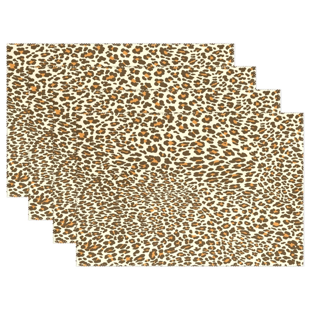 Use7 Panthera Platzset mit Leopardenmuster, 30,5 x 45,7 cm, Polyester, Tischset für Küche und Esszimmer, 6 Stück