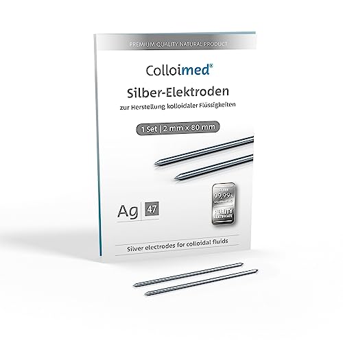 Colloimed Silber-Elektroden 1 Paar 2mm x 80mm für Colloidmaster CM1000 (Ag 2x80)