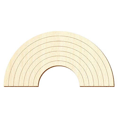 Holz Regenbogen V1 - Deko Basteln 8-50cm, Pack mit:1 Stück, Breite:35cm breit