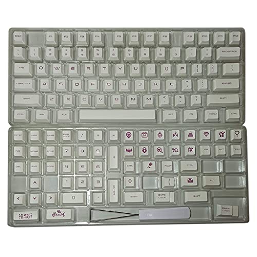 SweetWU Mechanische Tastatur-Tastenkappen, Violett auf Cremefarben, Kirsch-Profil, 134 Tasten, kompatibel mit Cherry MX Kailh Gateron Schaltern