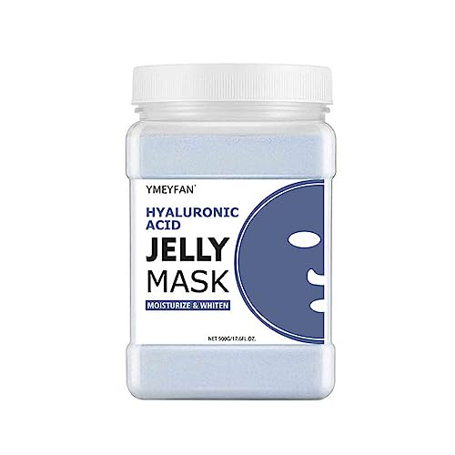 Jelly Mask Powder, Natürliche Feuchtigkeitsspendend Gelee-Gesichtsmaske, Aufhellung Tonmaske, Peel-Off-Gelmaske, Tiefenreinigung Gelee-Maskenpulver (Hyaluronsäure)