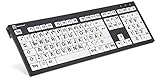 LogicKeyboard LKB-LPBW-BJPU-DE PC Nero Slimline Tastatur LargePrint schwarz auf Weiss deutsch